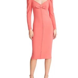 Betsey Johnson Coral Long Sleeve Dress